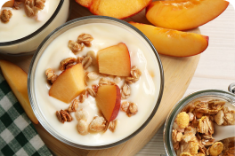 Творожный крем с пюре из персиков